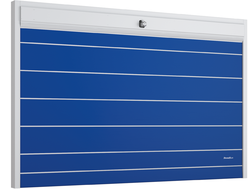 Подъемные ПВХ-ворота единым полотном.